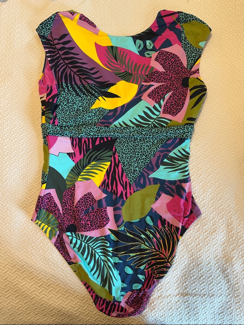 Bleu Rod Beattie Pink Tropical One-Piece with Multicolor Trim - Picture 4 of 5
